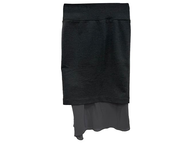 Falda lápiz Brunello Cucinelli en lana gris
