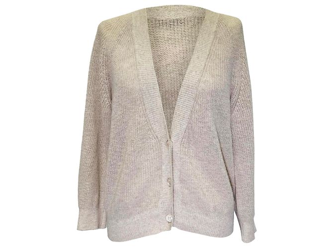 Max Mara Leisure Cardigan aus beiger Wolle