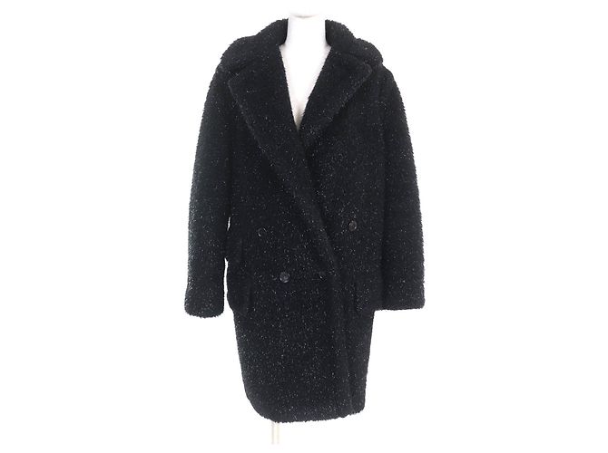 Manteau Teddy Bear Lame Max Mara Noir