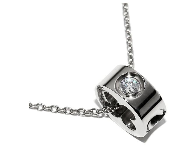 Colar com pingente Louis Vuitton Empreinte Au750 Diamond Prata