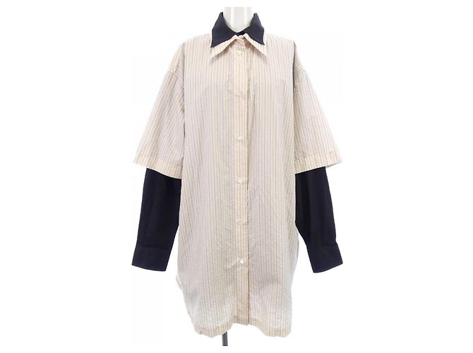 Maison Martin Margiela Camicia a righe MM6 Maison Margiela Nero Rosa Beige