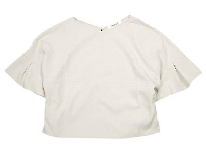 Autre Marque CEaRET Tack Rüschenbluse aus Polyester Beige