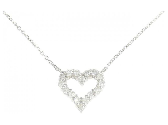 Autre Marque Pt850 Diamant Halskette Silber