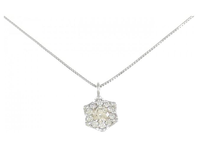 Autre Marque Collana in platino Pt900/Pt850 e diamante Argento