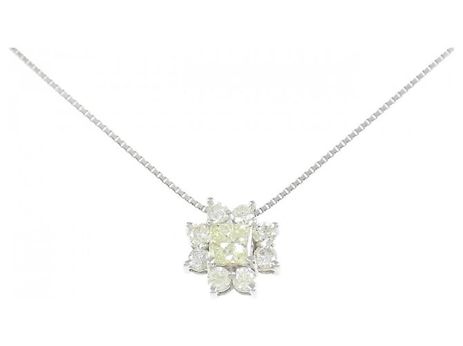 Autre Marque Collana in platino e diamanti Argento