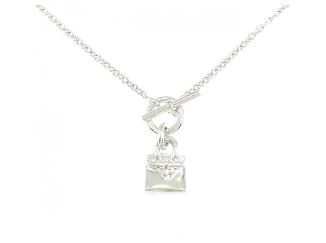 Hermès Collar Hermes Amulette Birkin en plata 925