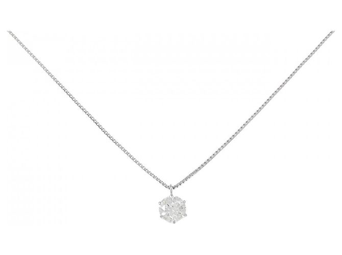 Autre Marque Collana in platino e diamanti Argento
