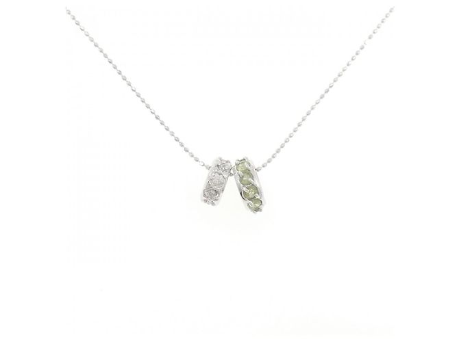Autre Marque Au750 2way Peridot Halskette Grün