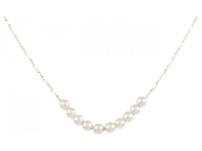 Autre Marque Collar de Perlas Akoya Au750 Dorado