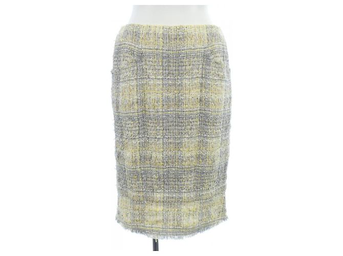 Timeless Saia Chanel Marrom Amarelo