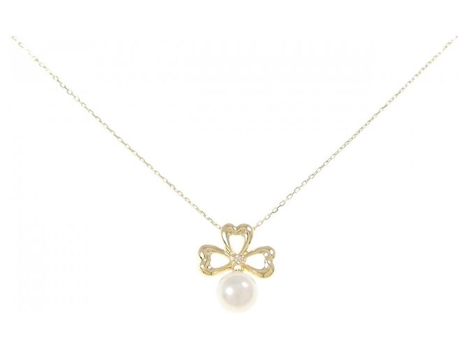 Autre Marque Collana con perle Akoya e diamanti Au750 D'oro