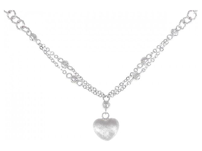 Autre Marque Collana a cuore in oro bianco 750 Argento