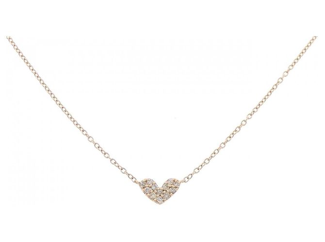 Autre Marque Colar de ouro rosa K10 e diamantes