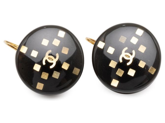 Orecchini Coco Mark Chanel Nero D'oro 