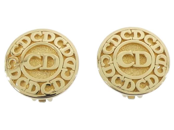 Orecchini a clip dorati Christian Dior D'oro