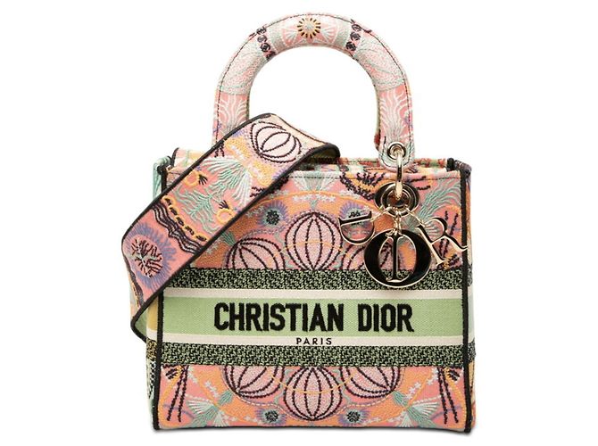 Borsa Christian Dior Dior LADY D-LITE Medium Multicolore