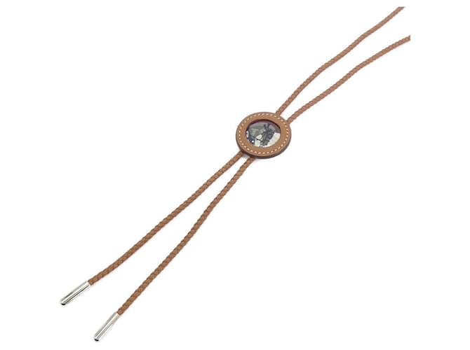 Hermès Hermes CHEVAL PUNK Loop Tie Halskette Golden 