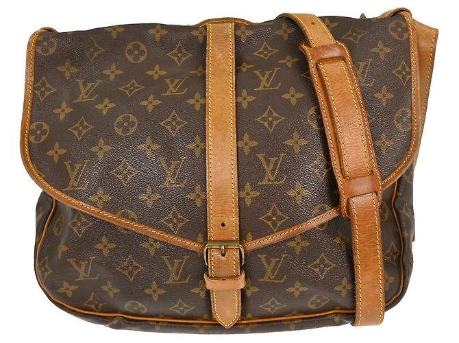 Louis Vuitton Saumur Monogram Canvas 35 Marron