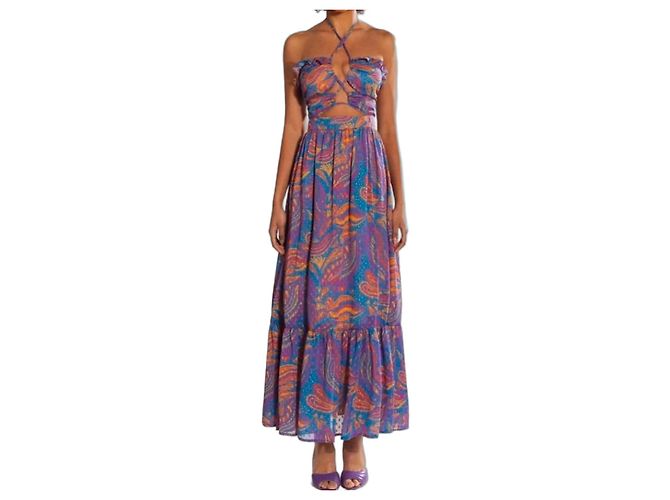 Autre Marque Maxikleid mit Paisley-Print Mallory THE LABEL Pink Blau Orange Lila