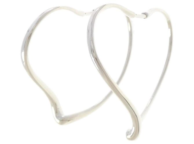 Tiffany & Co Pendientes de aro Tiffany Open Heart Plata