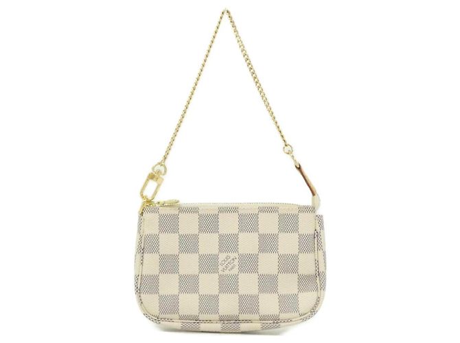 Louis Vuitton Damier Azur Mini Pochette Accessoires White Blue