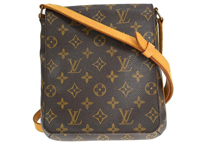 Sac à main Louis Vuitton Musette Salsa en toile Monogram PM Marron