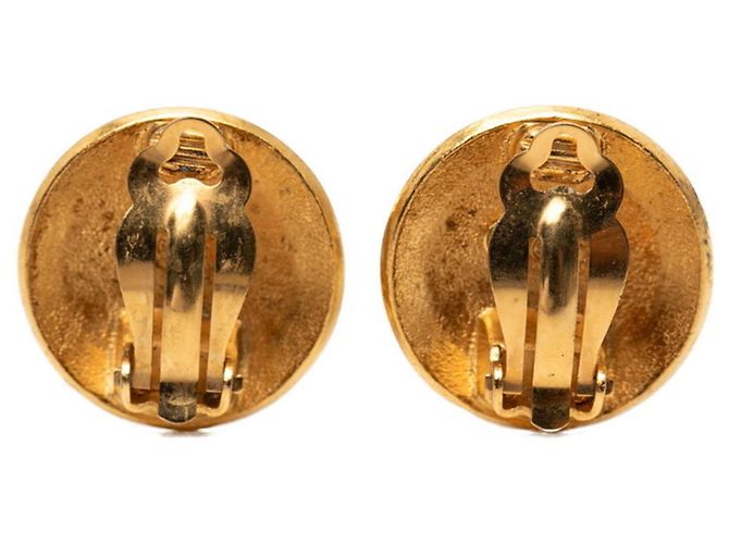 Timeless Orecchini a clip rotondi Chanel Coco Mark Vintage D'oro