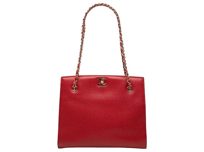 Borsa a Spalla Chanel Coco Mark Chain Rosso