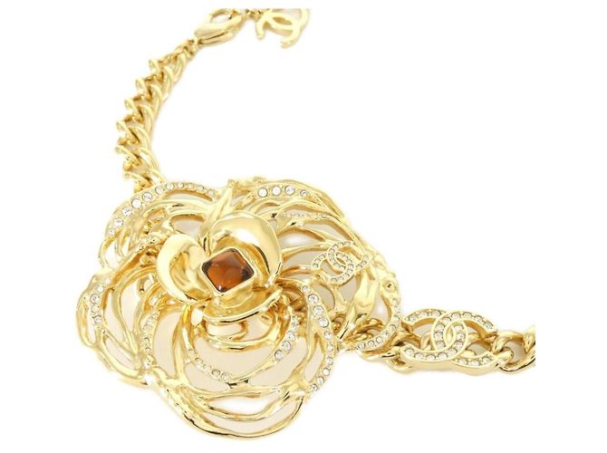 Choker Chanel ABD298 Marrone e Oro con Cristalli D'oro