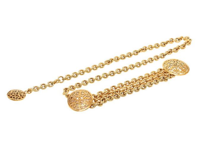 Timeless Chanel Vintage Chain Belt Golden