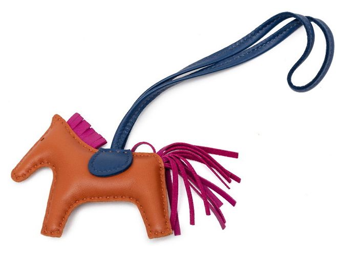 Hermès Hermes Rodeo PM Pegasus Accessory Bag Charm Brown Purple Navy blue
