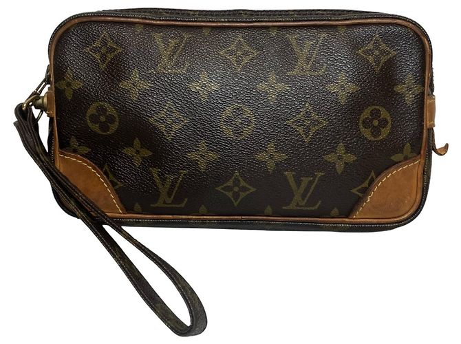 Bolsa de mão Louis Vuitton Marly Dragonne PM Marrom Monograma