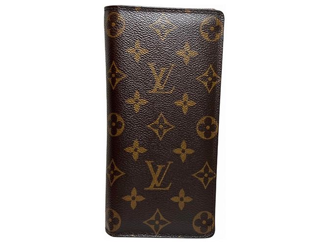 Louis Vuitton Monogram Portefeuille Brazza Long Wallet Brown