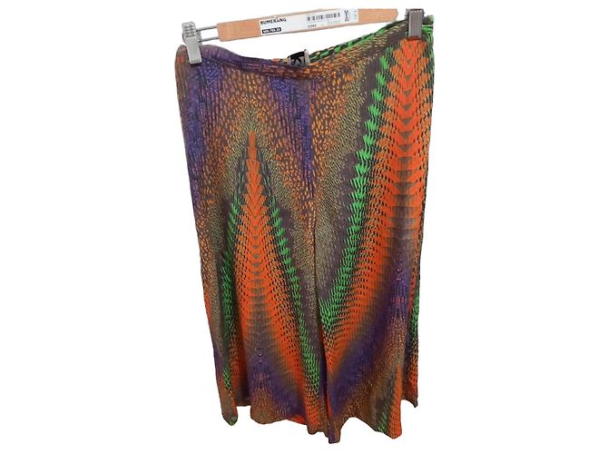Missoni Hose mit Muster Braun Mehrfarben Grün Orange Lila