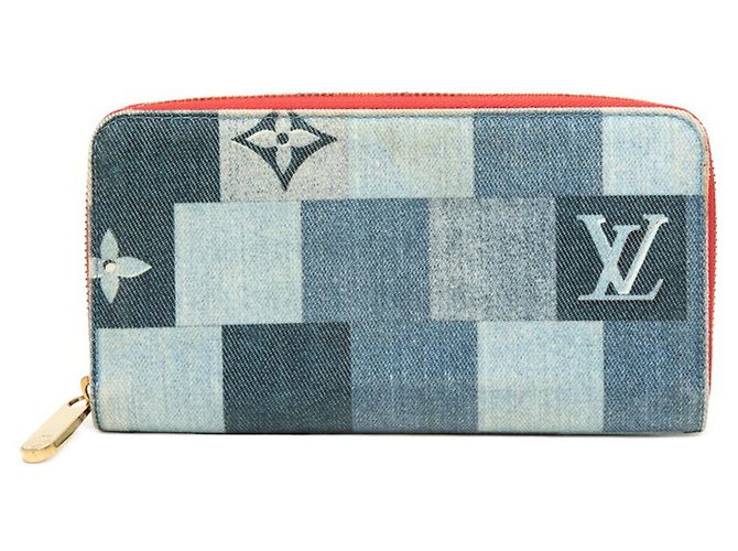 Louis Vuitton Monogram Denim Patchwork Zippy Wallet