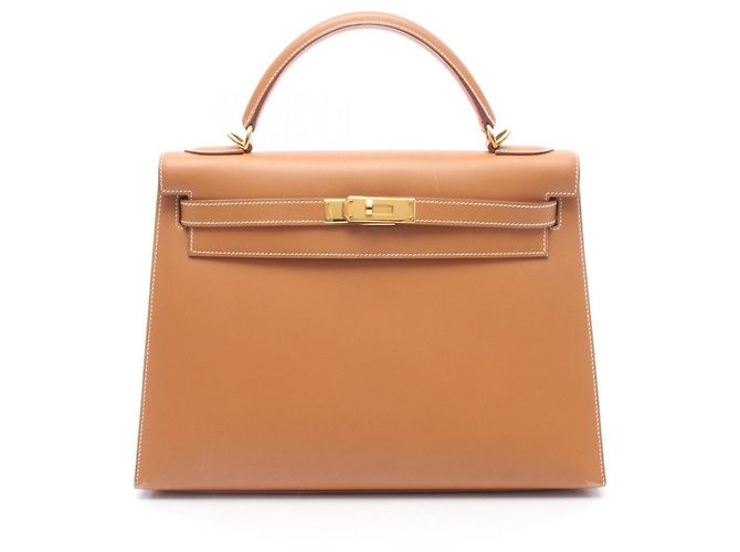 Hermès Bolsa Hermes Kelly 32 Natural Marrom