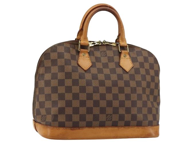 LOUIS VUITTON Borsa Damier Ebene Alma N51131 LV Auth 184636A