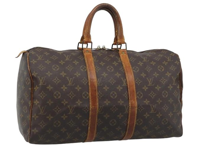 LOUIS VUITTON Monogram Keepall 45 Boston Bag M41428 LV Auth ar13921 Monograma