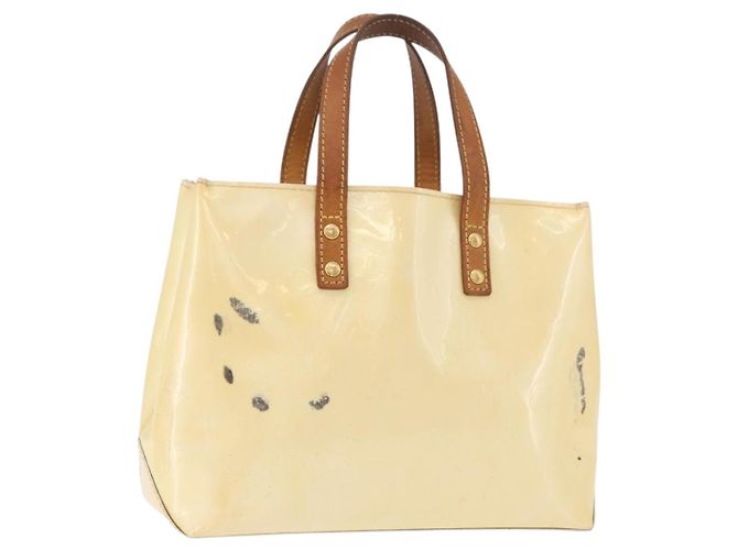 LOUIS VUITTON Bolsa Monogram Vernis Reade PM Perle M91336 LV Auth bs35535