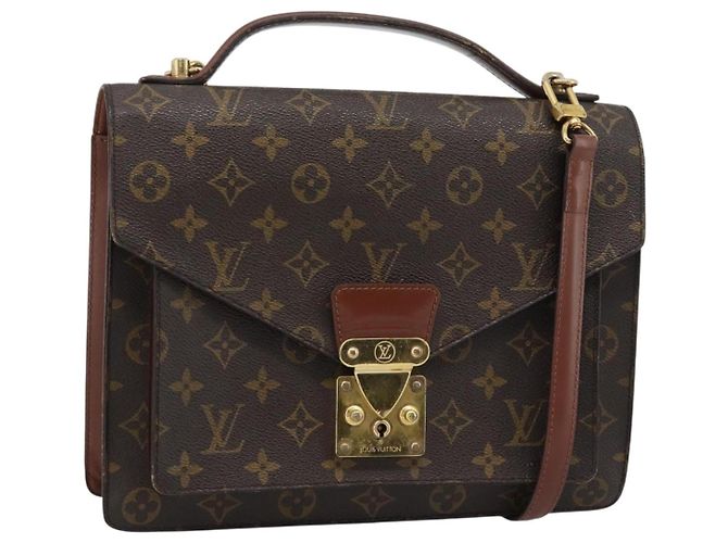 LOUIS VUITTON Bolsa Monogram Monceau 28 M51185 LV Auth ka4666 Monograma