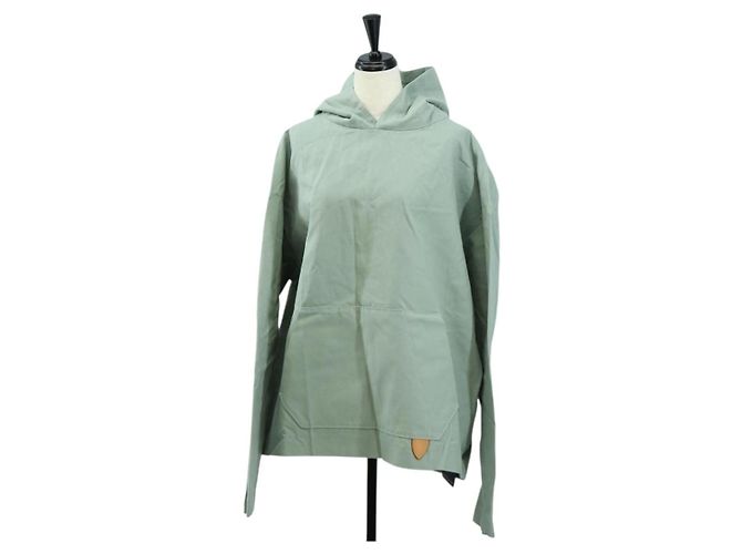 LOUIS VUITTON Kapuzenpullover Baumwolle M Grün LV Auth 182325SAM