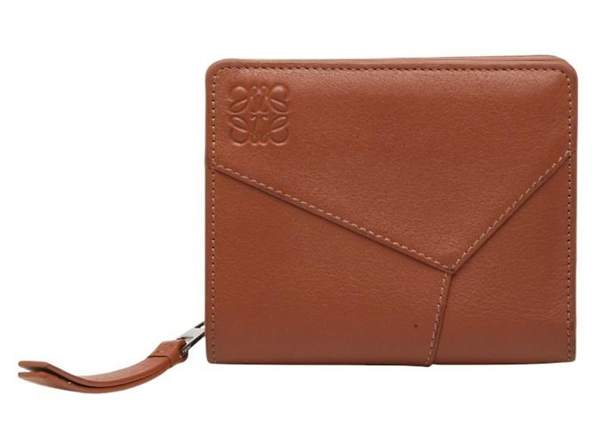 Cartera compacta Loewe Anagram Puzzle Castaño