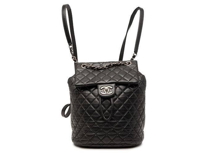 Chanel Matelassé Coco Mark Rucksack Schwarz