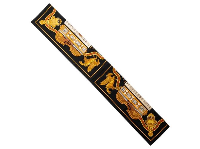 Foulard Twilly Hermès in seta nero e multicolore 