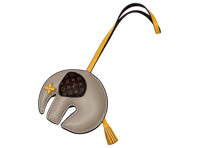 Charm para Bolsa Louis Vuitton Monogram Marrom Bege Taupe