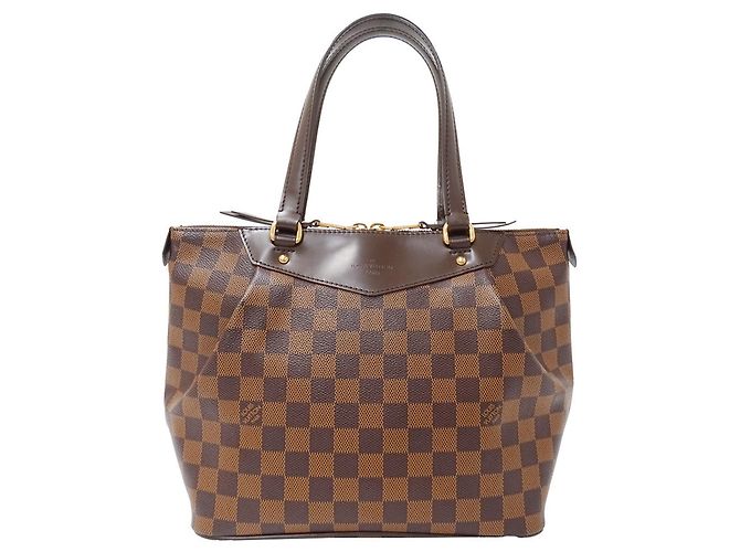 Bolsa Tote Louis Vuitton em Canvas Damier Marrom