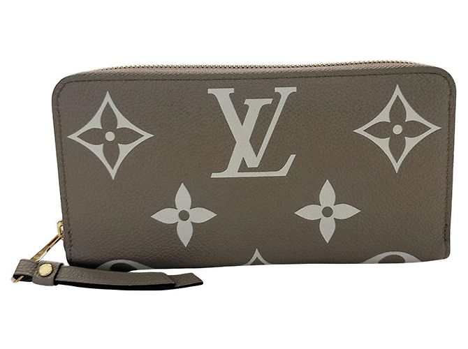 Louis Vuitton Bicolor Monogram Empreinte Long Wallet Grau Roh