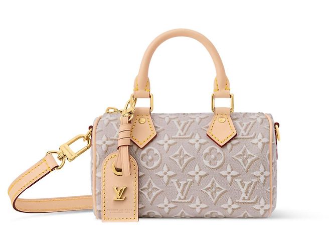 Louis Vuitton Bolsa Nano Speedy LV Bege Monograma