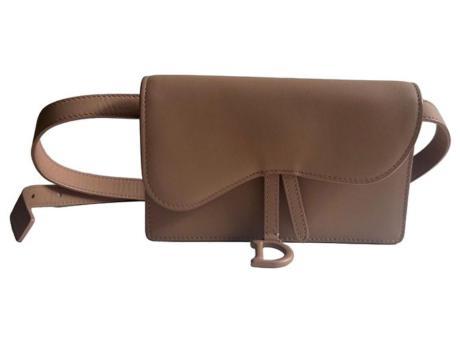 Borsa a tracolla Christian Dior Saddle Beige