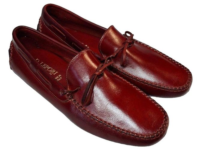 Autre Marque Rote Leder Loafer D.Lepori
